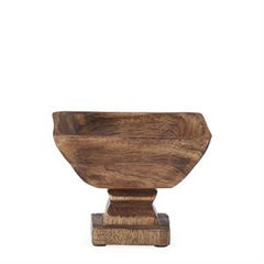 Square Wood Bowls on Pedestals