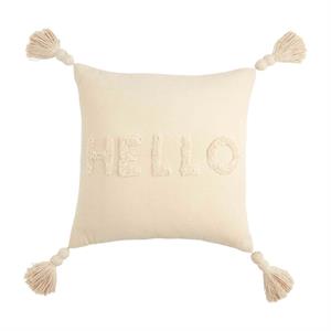 Square Tufted Hello Pillow
