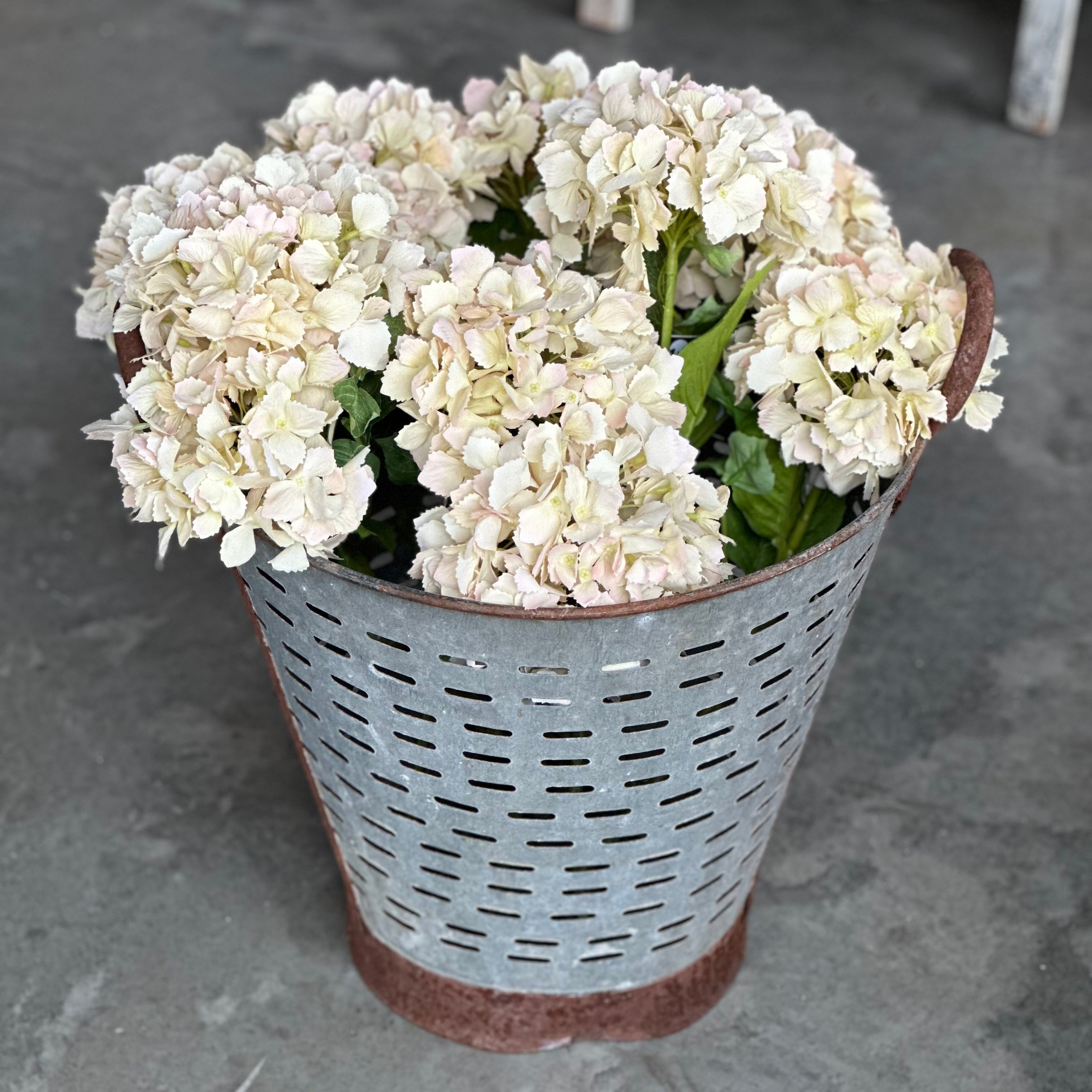 Large Metal Olive Bucket