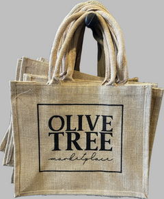 Customized Value Large Burlap Tote Bag With Your Logo/Text: Natural / 1-Color