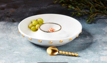 Gold Bead Chip & Dip Set