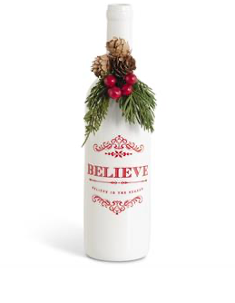 White Ceramic Christmas Message Bottle