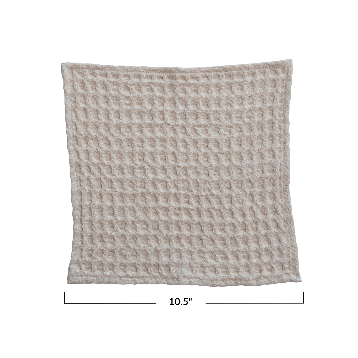 Stonewashed Cotton Waffle Weave Dish Cloths, Natural Set