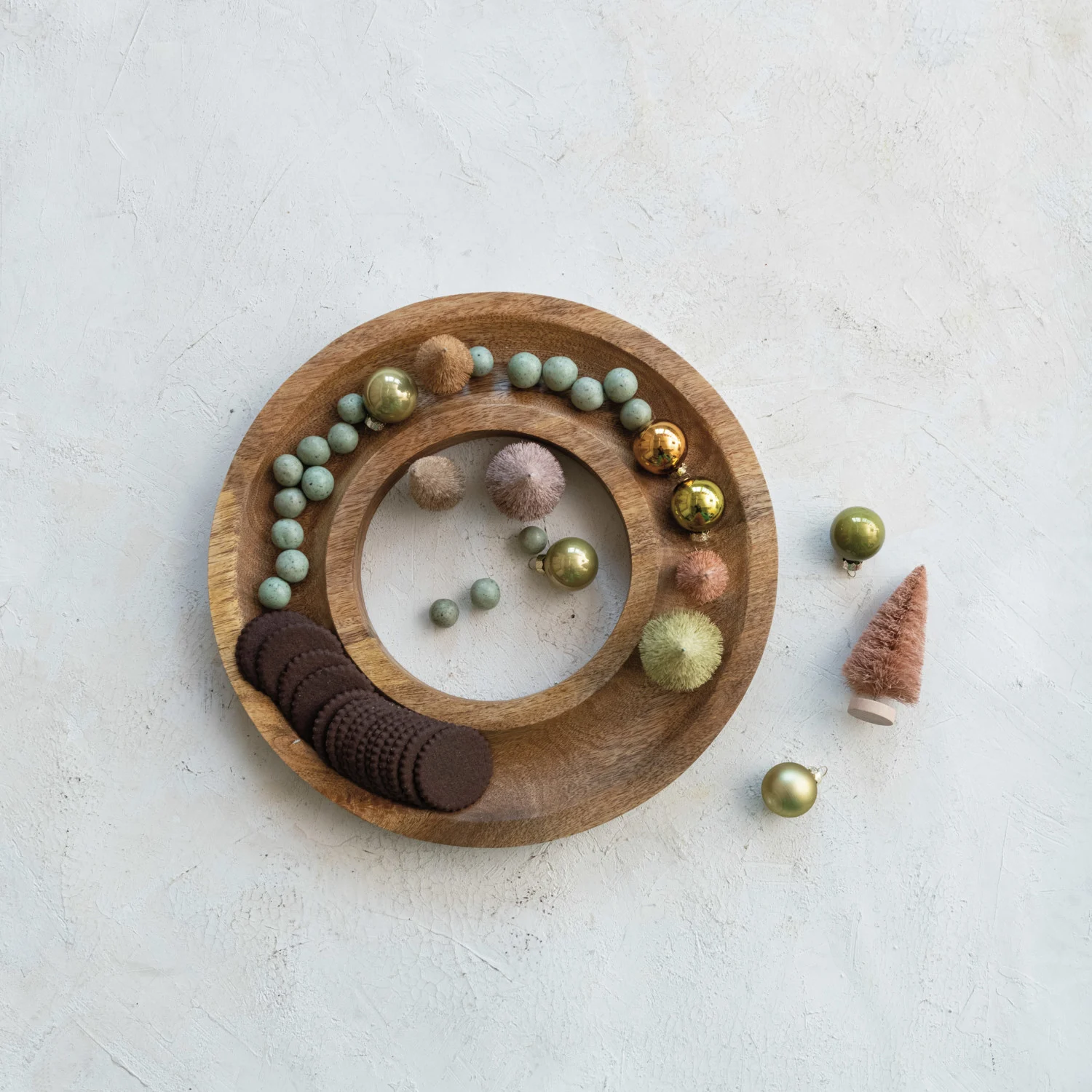Mango Wood Ring Shaped Serving Tray
