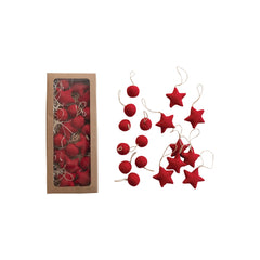 Handmade Wool Felt Ball/Star Ornaments