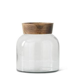 Glass and Wood Vases