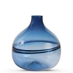Persian Blue Glass Vases Handblown Stripes