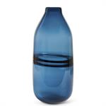 Persian Blue Glass Vases Handblown Stripes