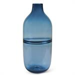 Persian Blue Glass Vases Handblown Stripes