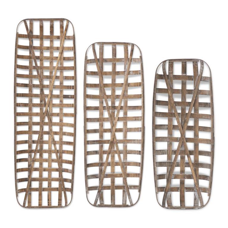 Rectangular Bamboo Woven Slat Trays