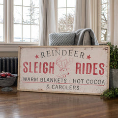 Reindeer Sleigh Rides Sign