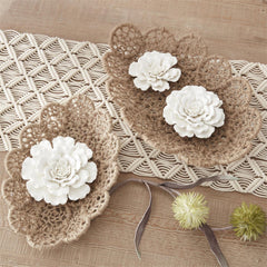 Cream Macrame Table Runner