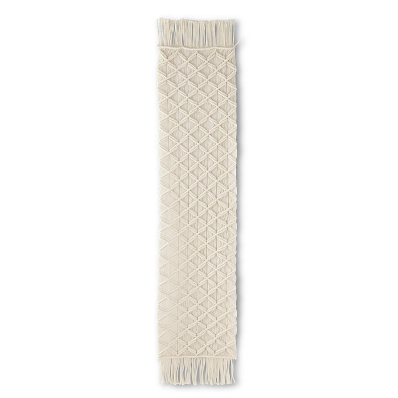 Cream Macrame Table Runner