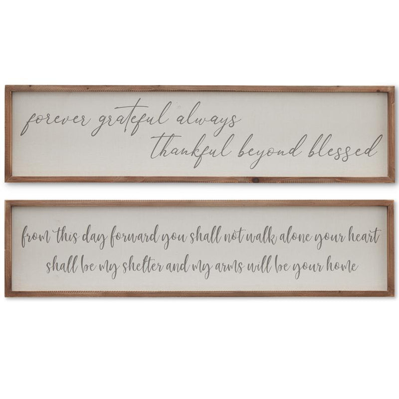 Wood Framed Linen Signs (47.25