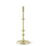 Gold Metal Ribbed Candlesticks