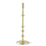 Gold Metal Ribbed Candlesticks