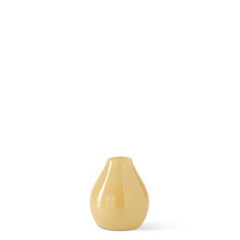 Hand Sprayed Small Yellow Glass Vases