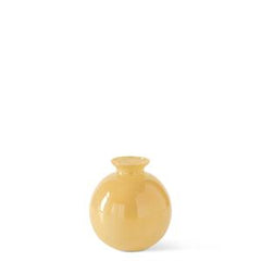 Hand Sprayed Small Yellow Glass Vases