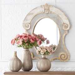 White w/ Pink Ranunculus Bundle w/Flocked Stem (7 Stems)