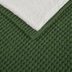 Sherpa Waffle Knit Chenille Throw