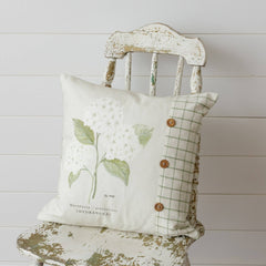 White Hydrangea Pillow