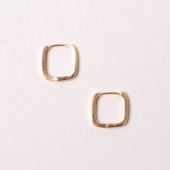 14K White Gold-Dipped Square Hoop Earrings