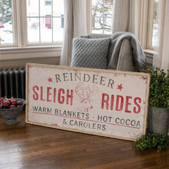 Reindeer Sleigh Rides Sign