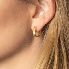 14K White Gold-Dipped Square Hoop Earrings