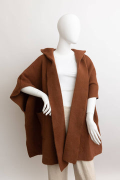 Cozy Plush Solid Color Hooded Ruana