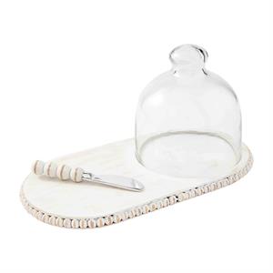 White Bead Tray & Cloche Set