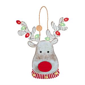 Light-Up Reindeer Door Hanger