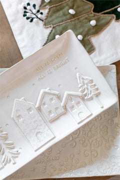 White Christmas Trays