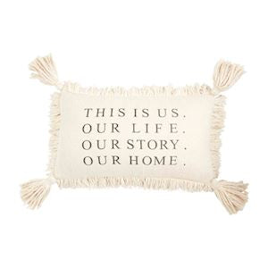 This Is Us Fringe Tassel Pillow