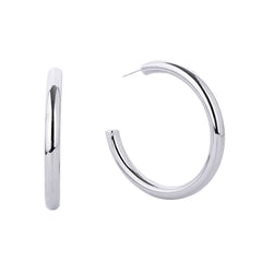 14K Gold Dipped Post Hoop Earrings