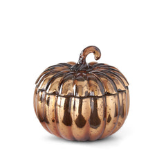 Mercury Glass Pumpkin Candle
