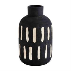 Carved Black Pot