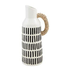 Black Patterned Bud Vase