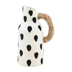 Black Patterned Bud Vase