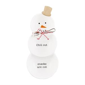 Snowman Triple Bowl Set