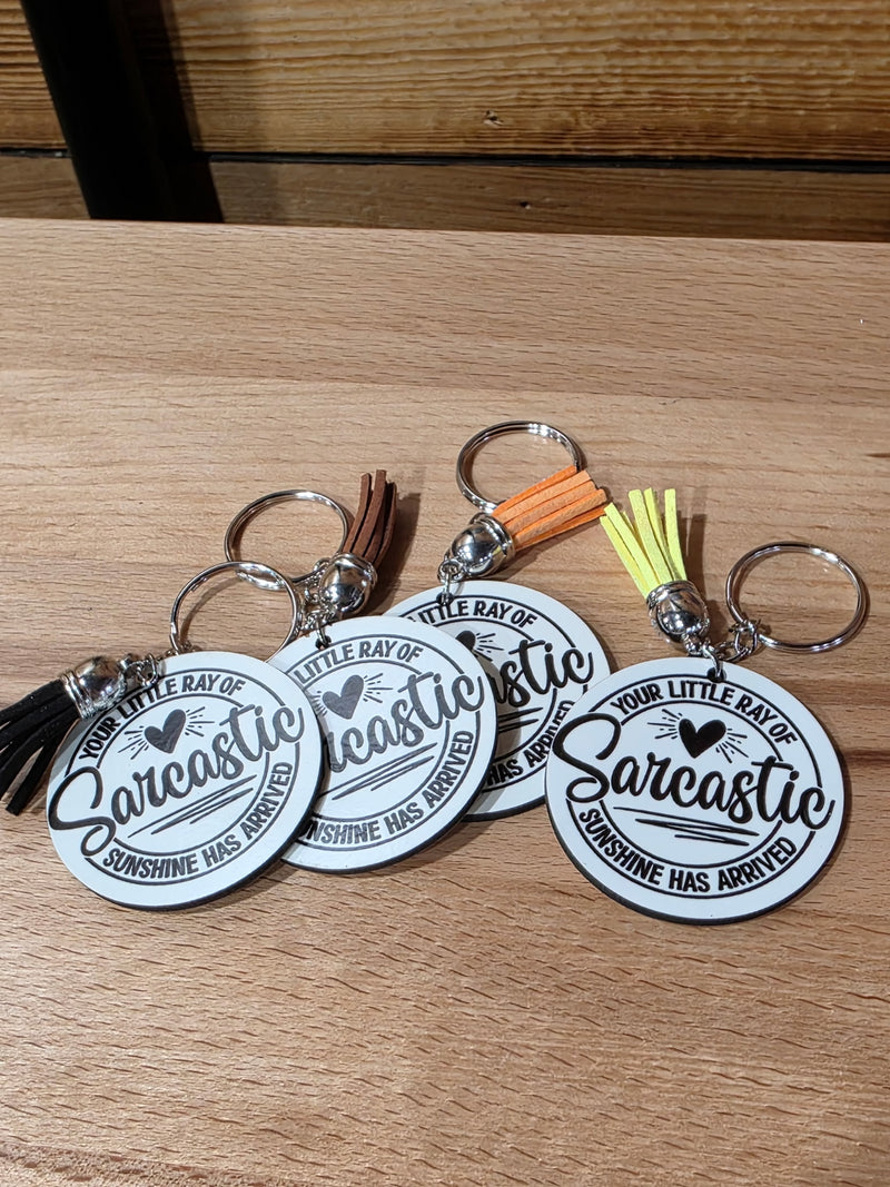 Round Keychain with Tassel