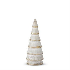 Whitewashed Gold Gilded Wood Trees