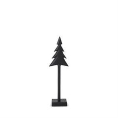 Matte Black Metal Christmas Trees on Spindles- 3 sizes