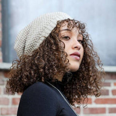 Waffle Knit Slouchy Beanie
