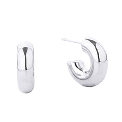 14K Gold Dipped Post Hoop Earrings