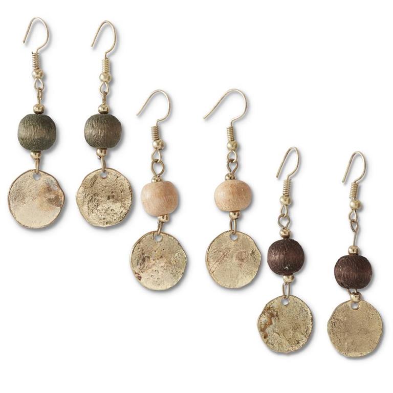 Wood Bead Earrings