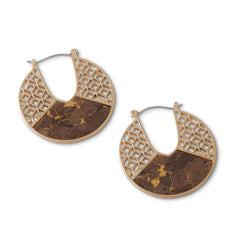 Round Cork Earrings