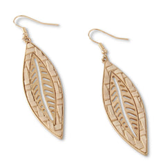 Leaf Carved Earrings