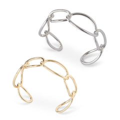 Open Chain Gold Cuff Bracelet