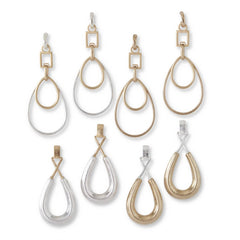 Two Tone Teardrop Earrings