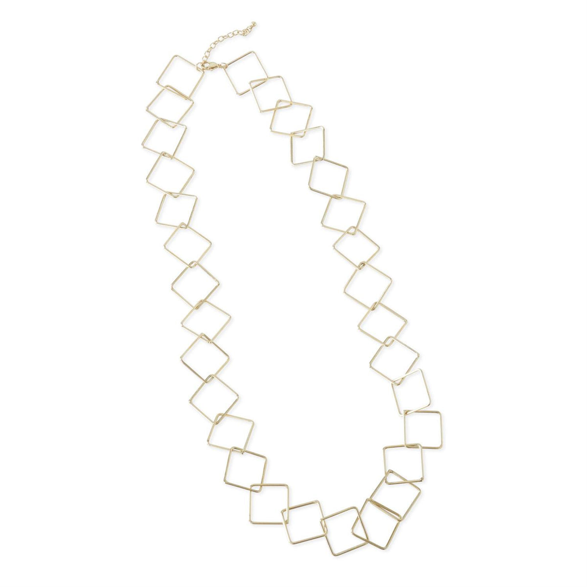 Open Square Link Chain Necklace